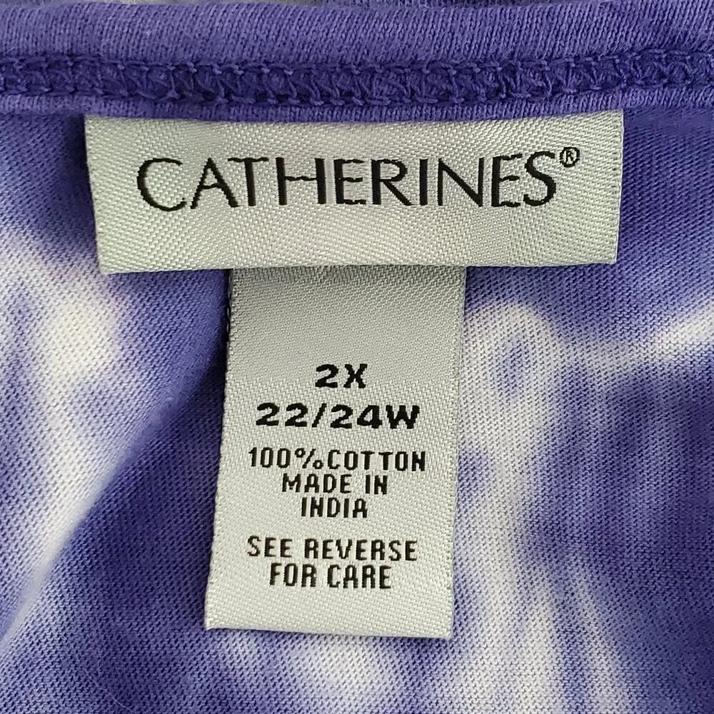 Catherines Tie Dye Sleeveless Pullover V-Neck Dress NEW NWT Size 2X, 22/24W - Picture 10 of 16